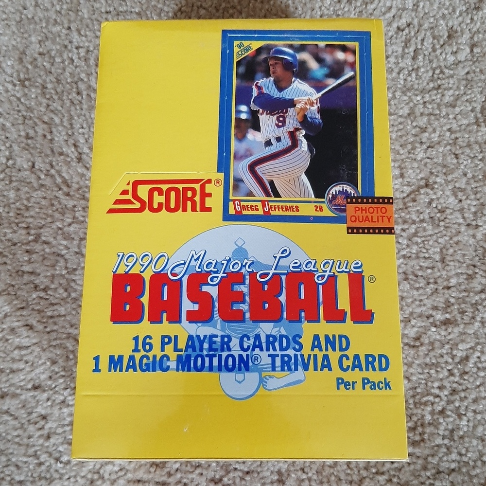 1990 Score Major League Baseball Cards case